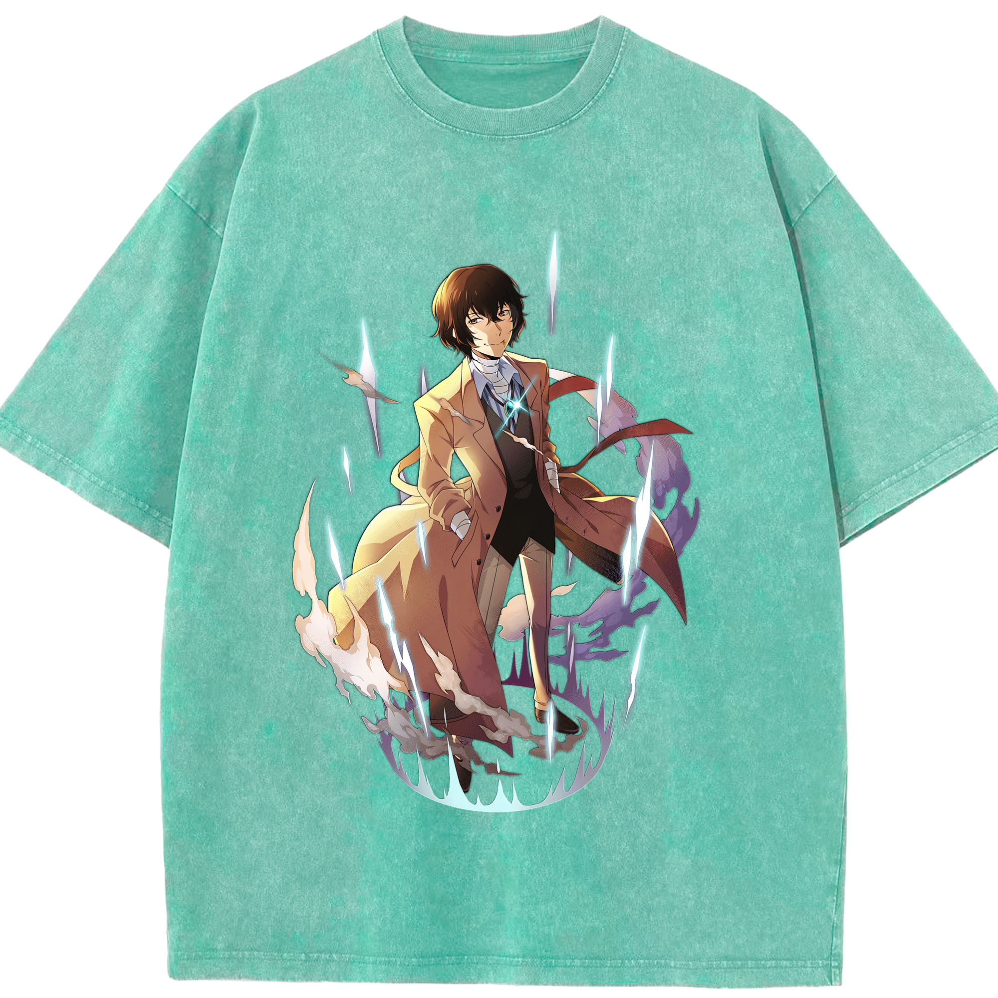 （画像用） 文豪ストレイドッグス Bungo Stray Dogs 綿100% ヴィンテージ風 半袖Tシャツ（フロントプリント）